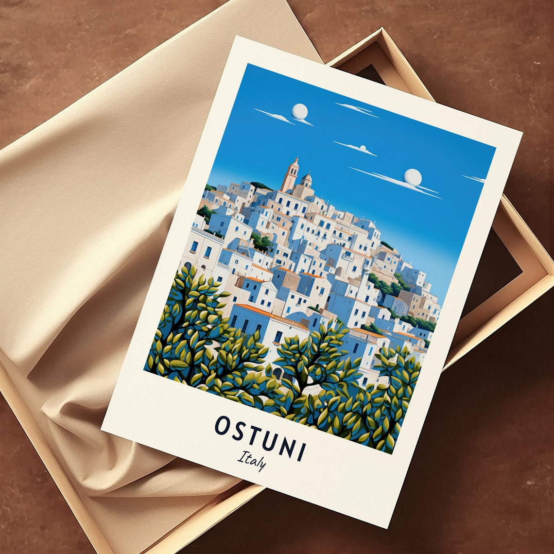 Ostuni Italy Travel Poster, City Print - Image 3