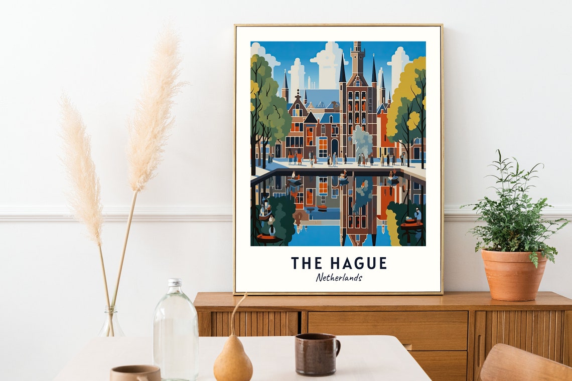 Binnenhof Travel Print Wall Art The Hague Netherlands City Print Binnenhof Travel Gift Binnenhof Poster Travel Gift - Image 2