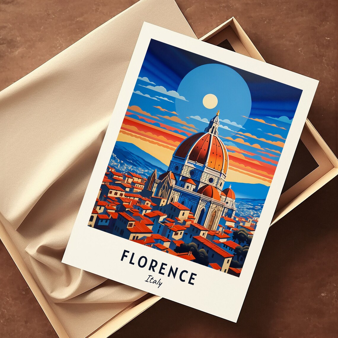 Florence Italy Travel Poster, City Wall Art - Image 3