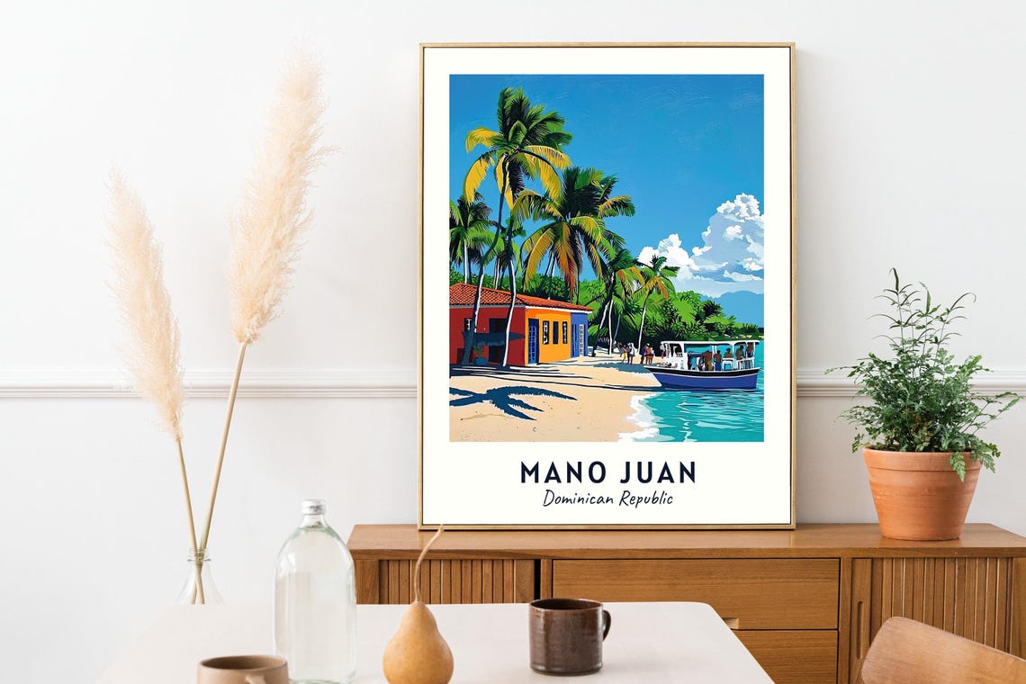 Mano Juan Travel Print Wall Art Mano Juan Dominican Republic City Print Mano Juan Travel Gift Mano Juan City Poster - Image 2