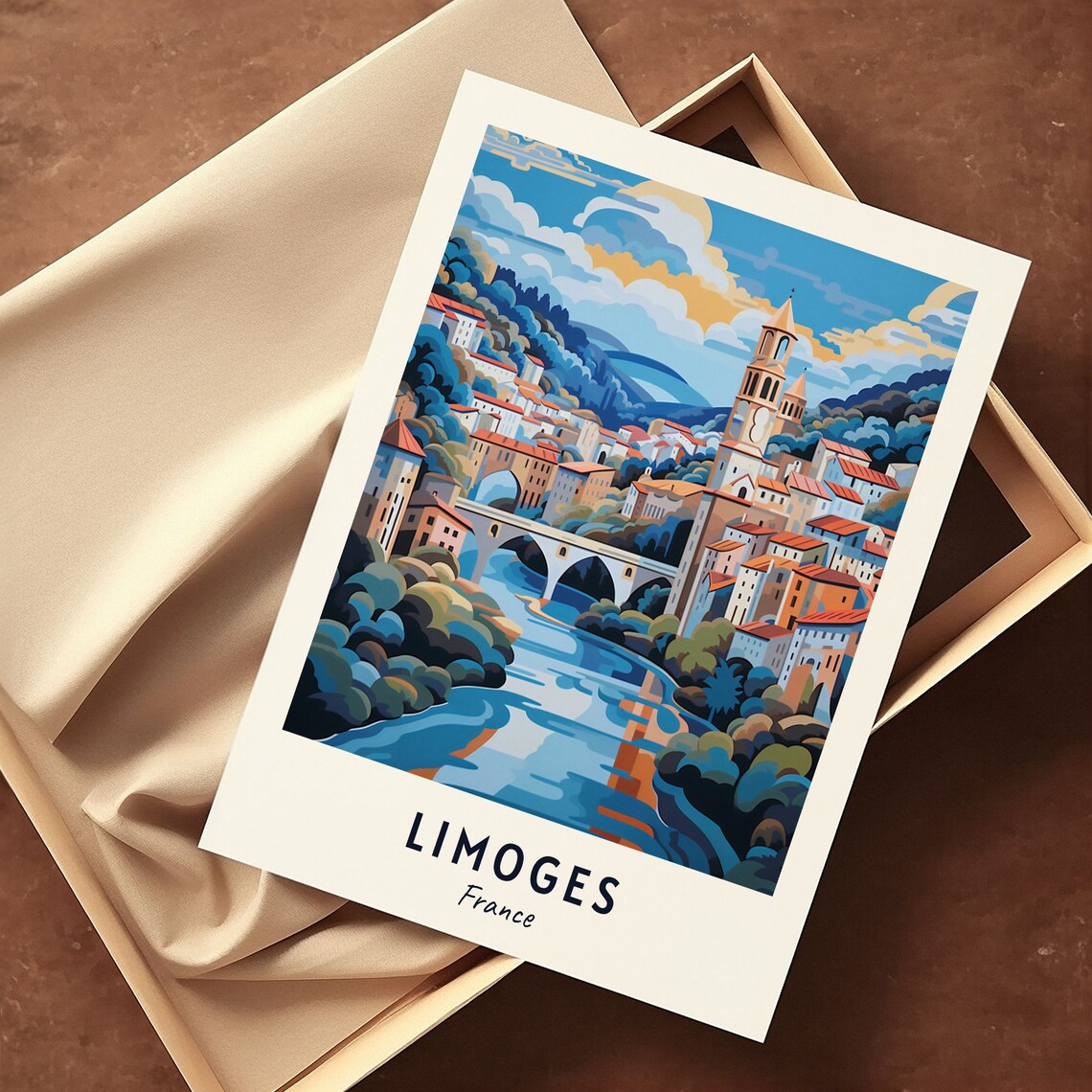 Limoges Travel Poster, France City Print - Image 3