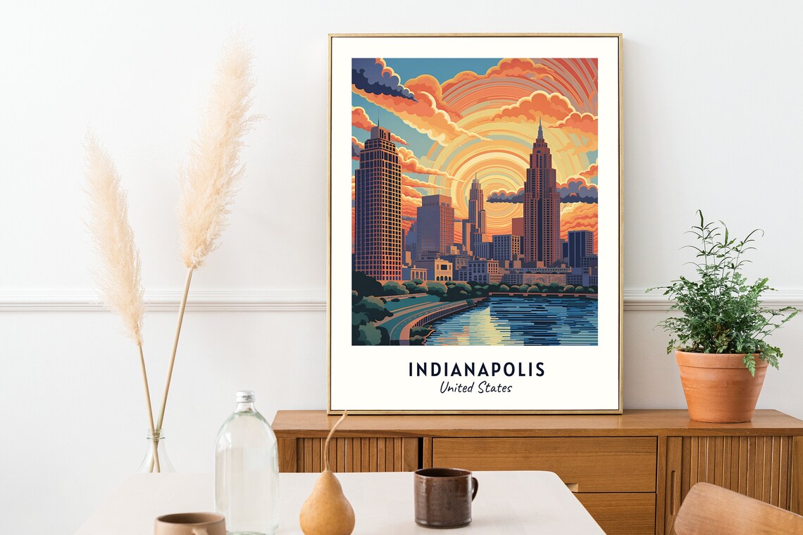 Indianapolis Travel Poster, United States City Print - Image 2