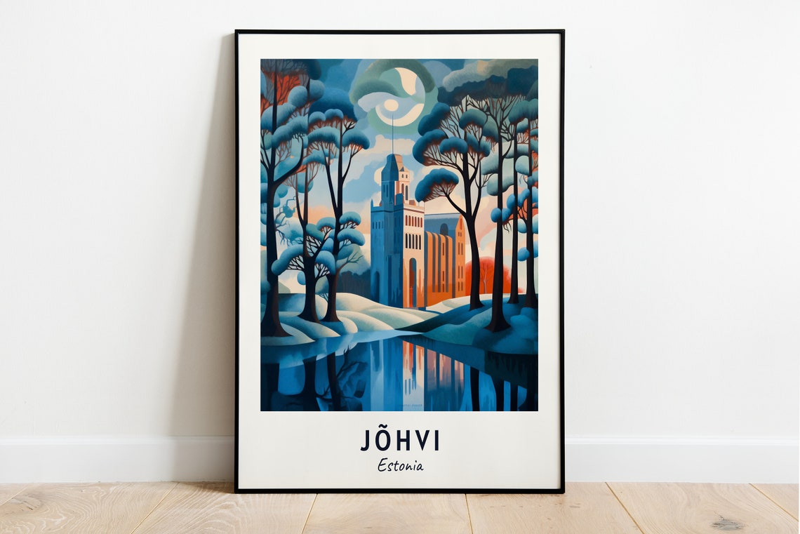 Jhvi Travel Print Wall Art Jhvi Estonia City Print Jhvi Travel Gift Jhvi City Poster Travel Gift Wall Art
