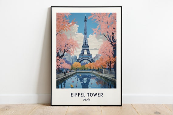 Eiffel Tower Paris Travel Poster, City Wall Art