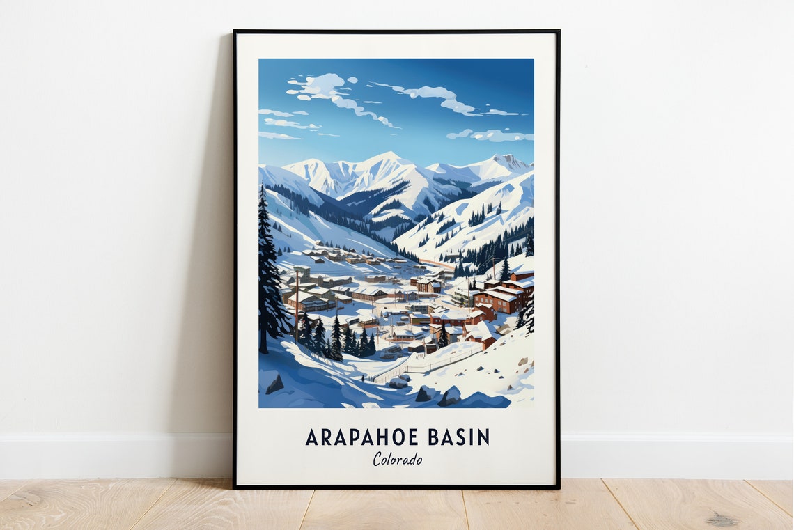 Arapahoe Basin Colorado Wide Valley Panorama Snow Winter Poster