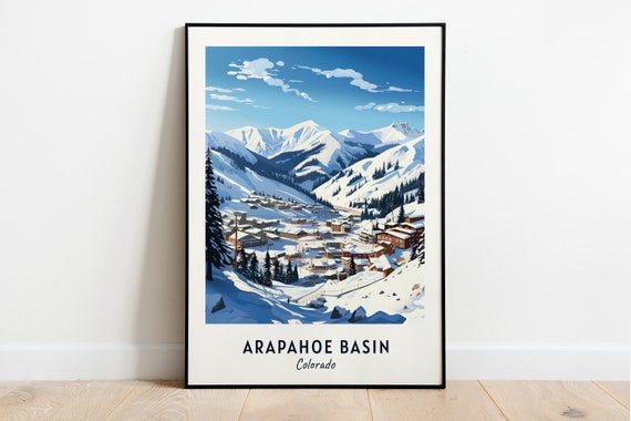 Arapahoe Basin Travel Print Arapahoe Basin Ski Poster Colorado Ski Poster Arapahoe Basin Ski Resort Print