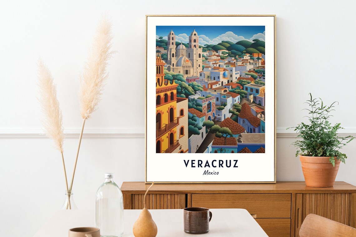 Zcalo De Veracruz Travel Poster, Veracruz Mexico - Image 2