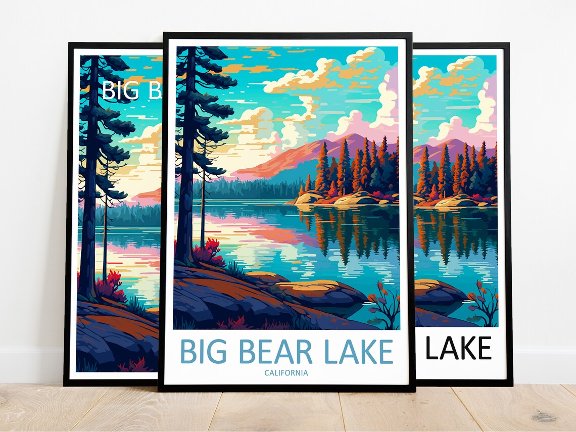 Big Bear Lake Travel Poster, California Gift - Image 3