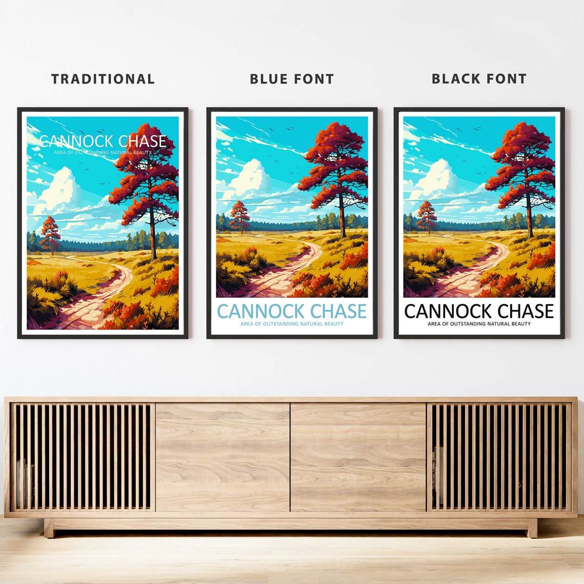 Cannock Chase Travel Poster, Outstanding Natural Beauty - Image 2