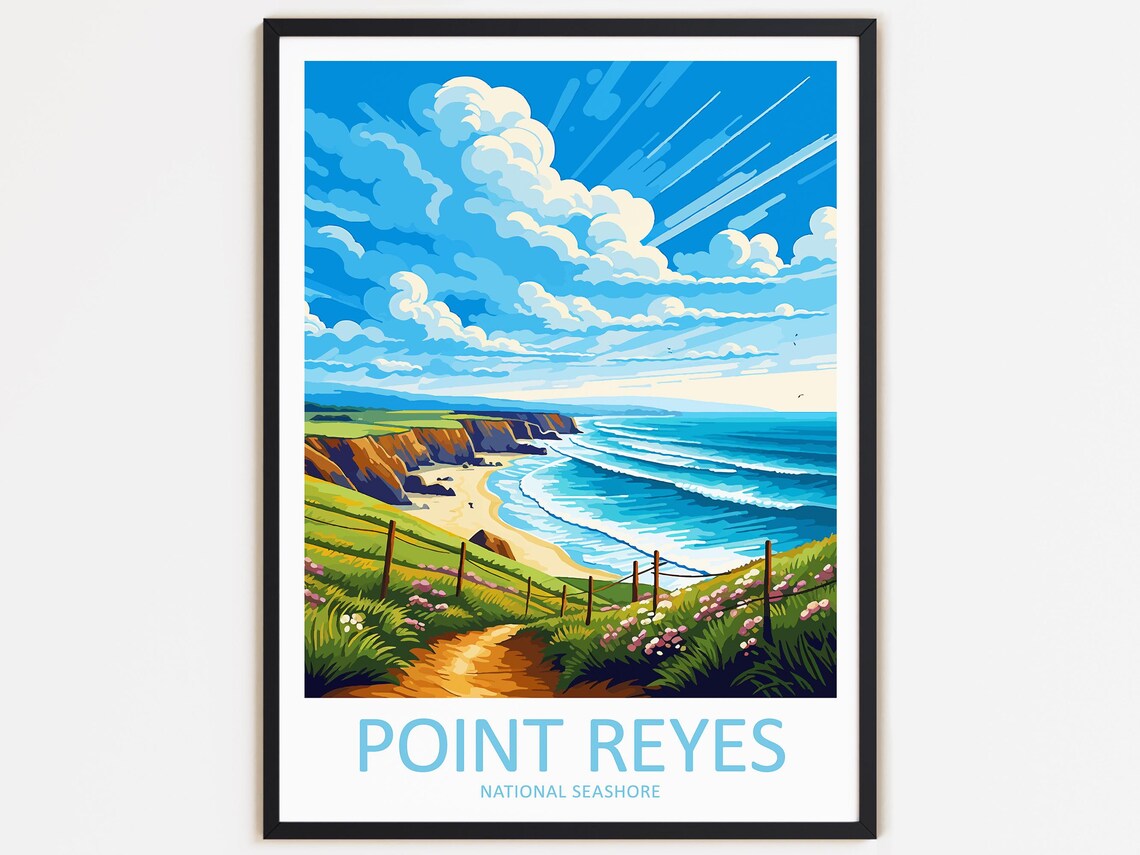 Point Reyes Travel Print, National Seashore