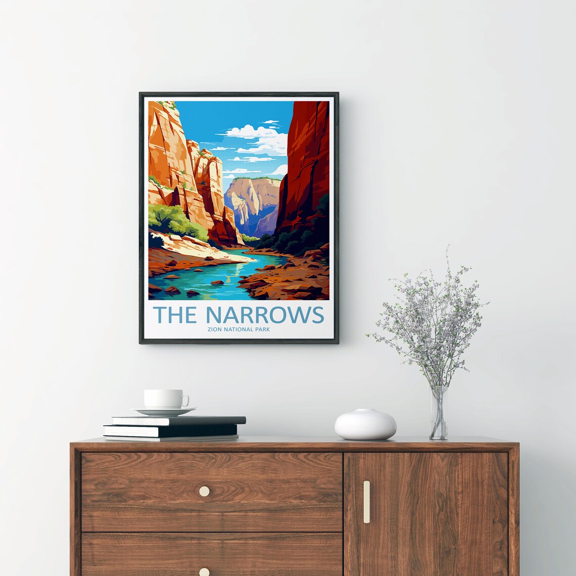The Narrows Zion National Park Travel Poster - Image 2