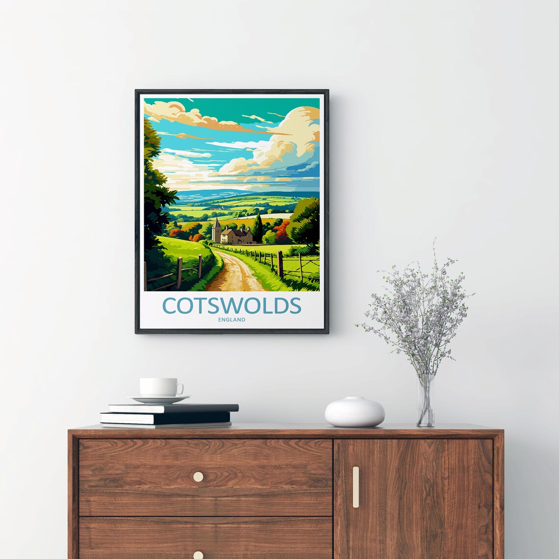 Cotswolds Travel Poster, England Wall Decor - Image 2