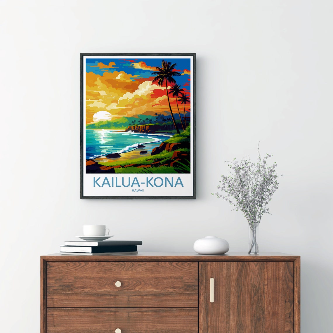 Kailua Kona Travel Poster, Hawaii Art - Image 2