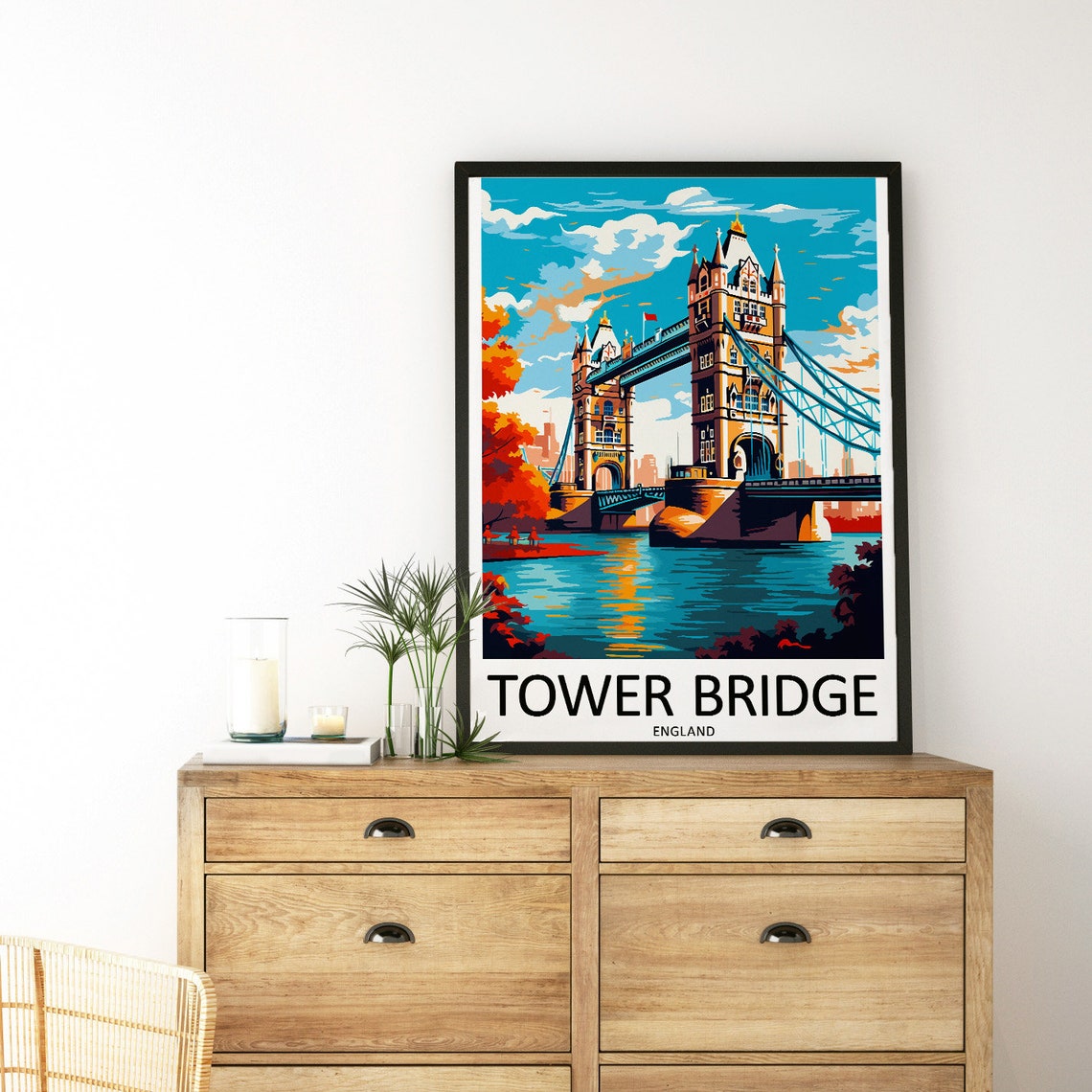 Tower Bridge Travel Print Wall Decor Wall Art Tower Bridge Wall Hanging Home Dcor Tower Bridge Gift Art Lovers England Art Home Decoration - Image 3