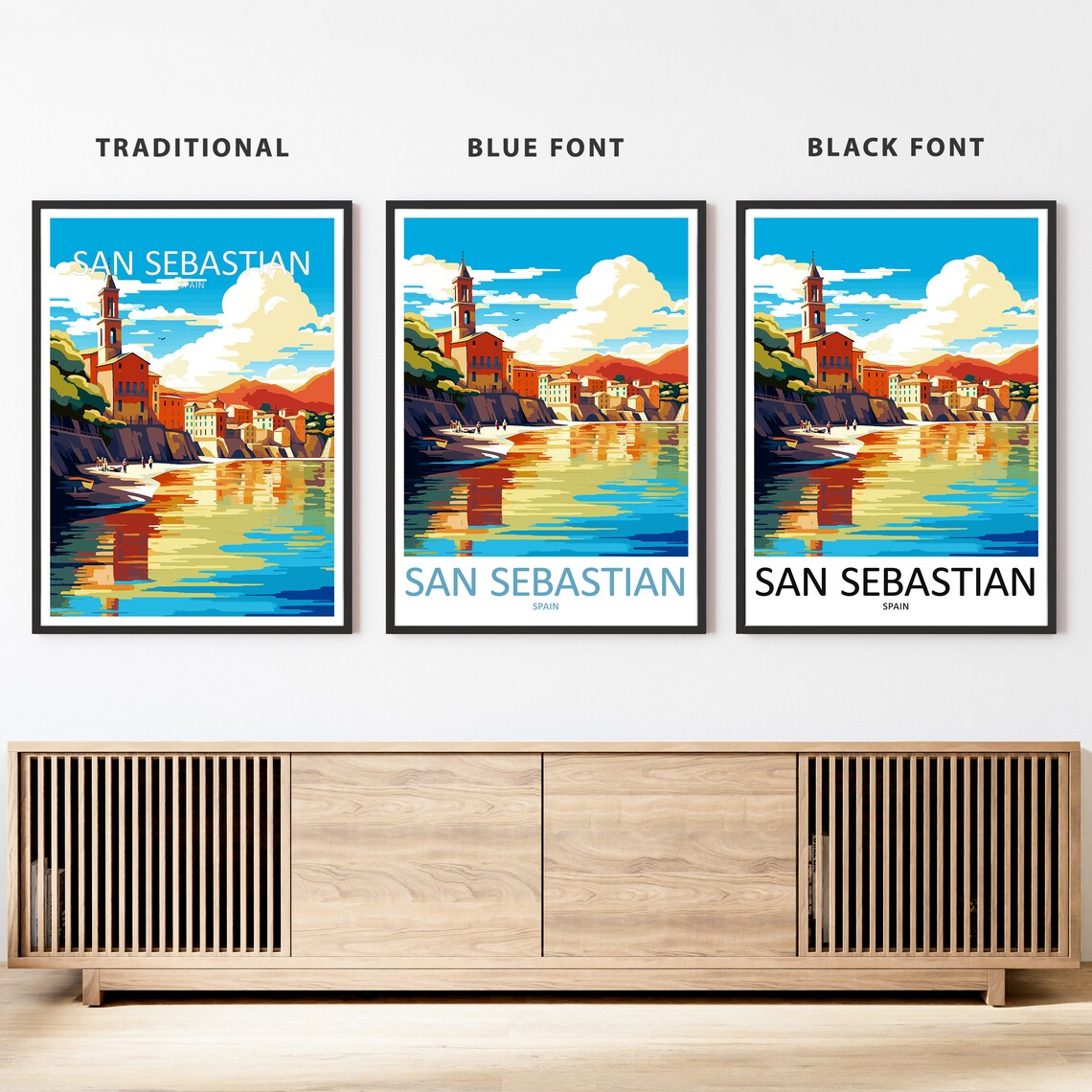 San Sebastian Travel Poster, Spain Wall Decor - Image 2