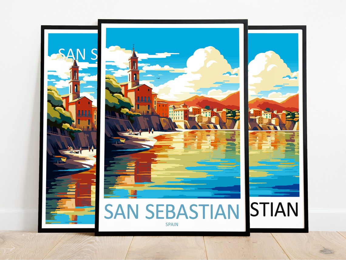 San Sebastian Travel Poster, Spain Wall Decor - Image 3
