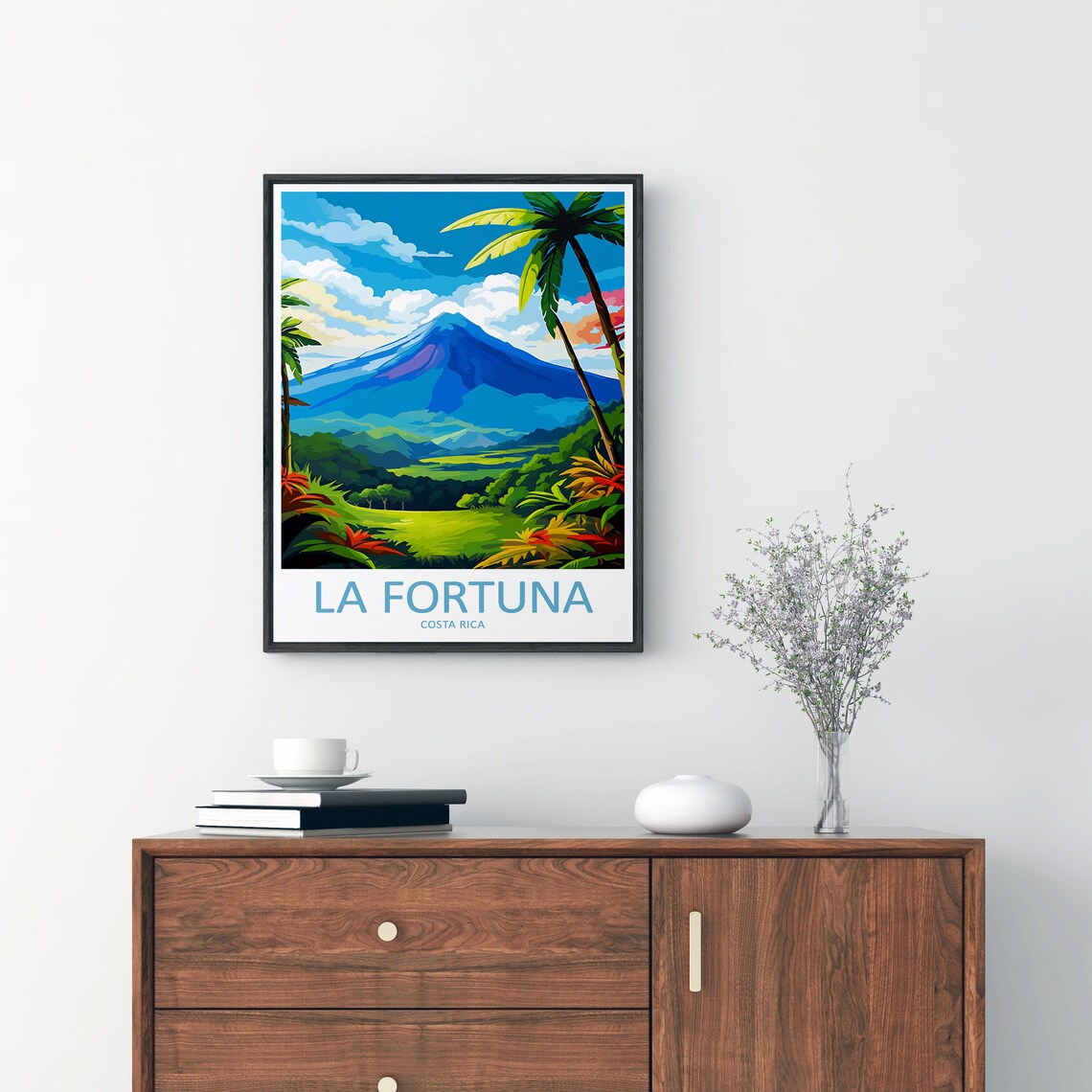 La Fortuna Travel Poster, Costa Rica Home Decor - Image 2