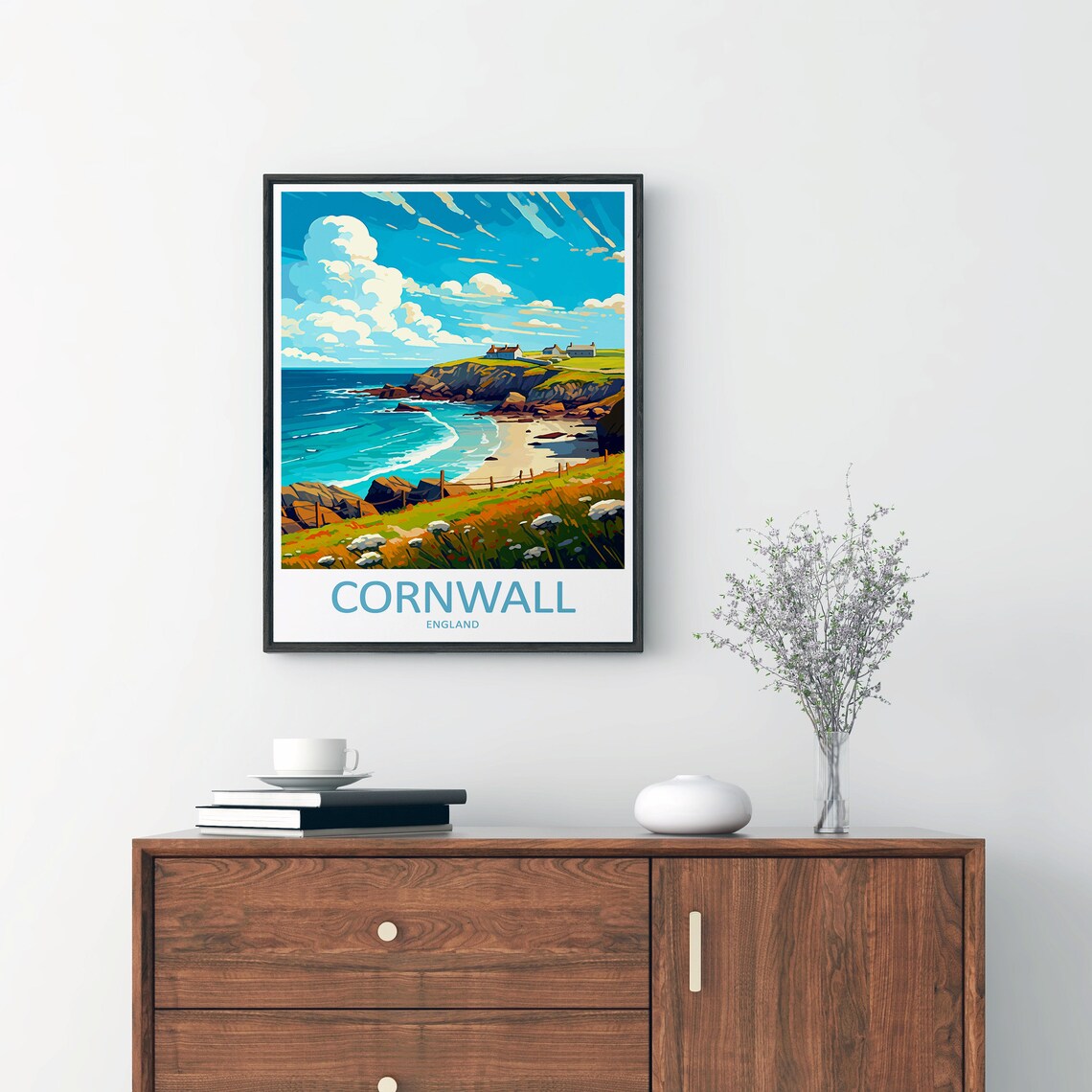 Cornwall Travel Poster, England Home Decor - Image 2