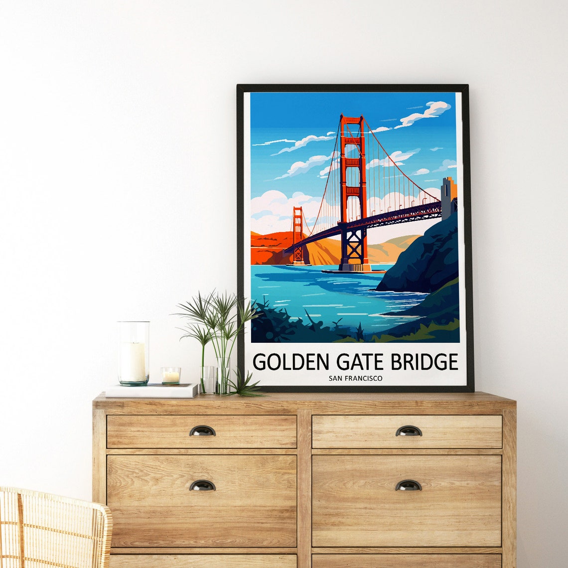 Golden Gate Bridge Travel Print Wall Decor Golden Gate Bridge Wall Hanging Art Home Dcor San Francisco Gift Art Lovers - Image 3
