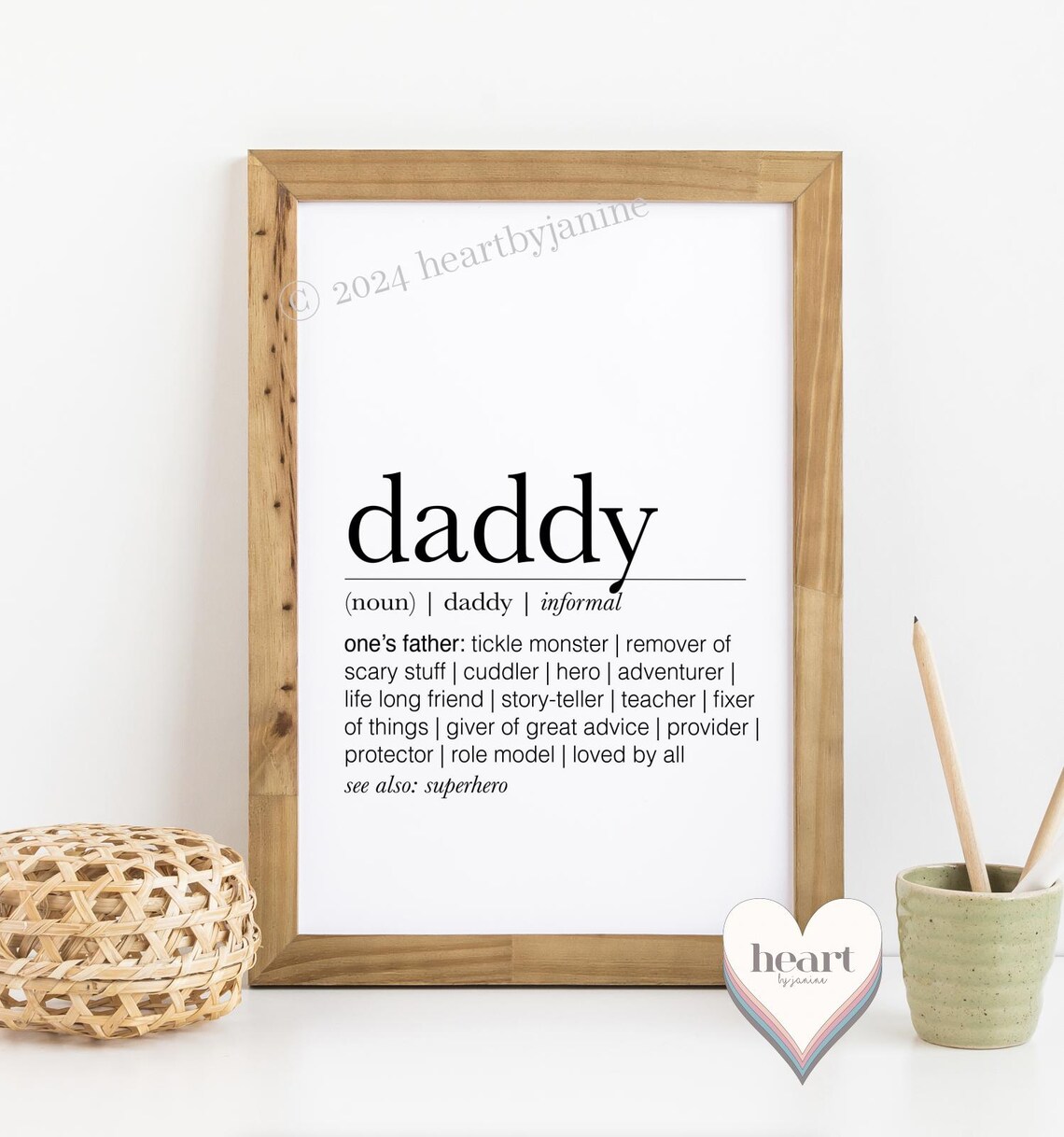 Daddy Definition Quote Typography, Fathers Day Gift - Image 2