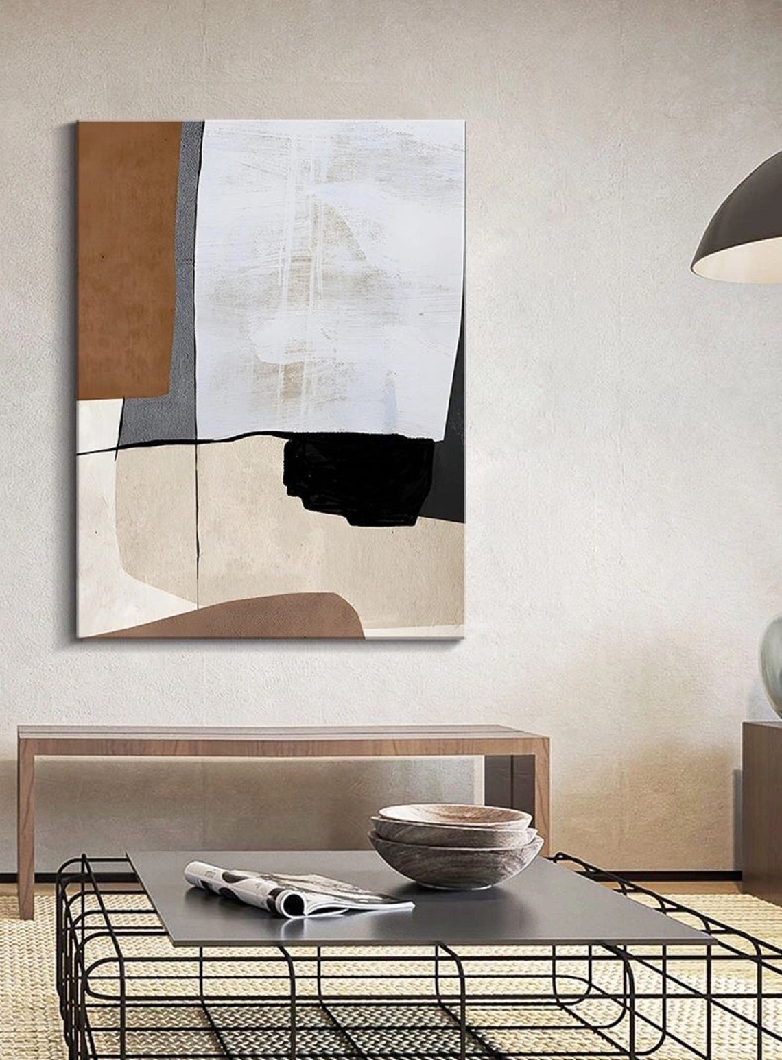 Large Abstract Art Original Abstract Painting Texture Art Earth Tone Painting Cream Painting Neutral Art Painting Living Wall Art - Image 4