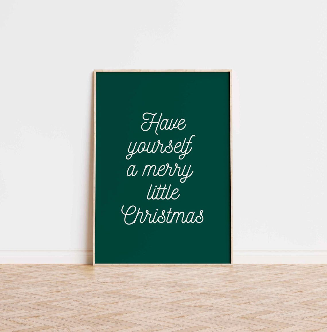 Classic Have Yourself A Merry Little Christmas Script Quote Poster - Image 4