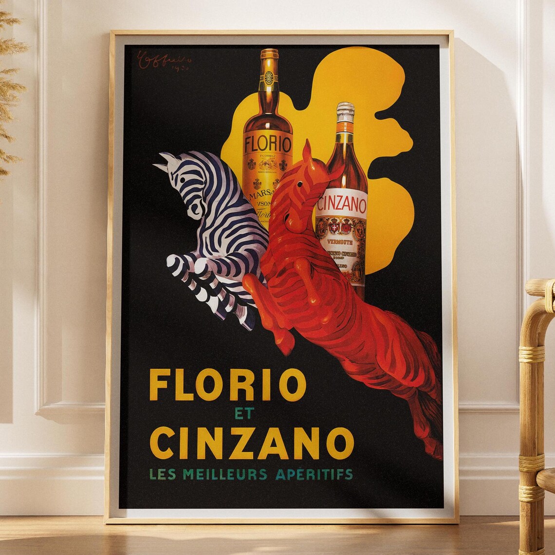 Florio Et Cinzano Vintage French Aperitif Advertising Poster Cappiello