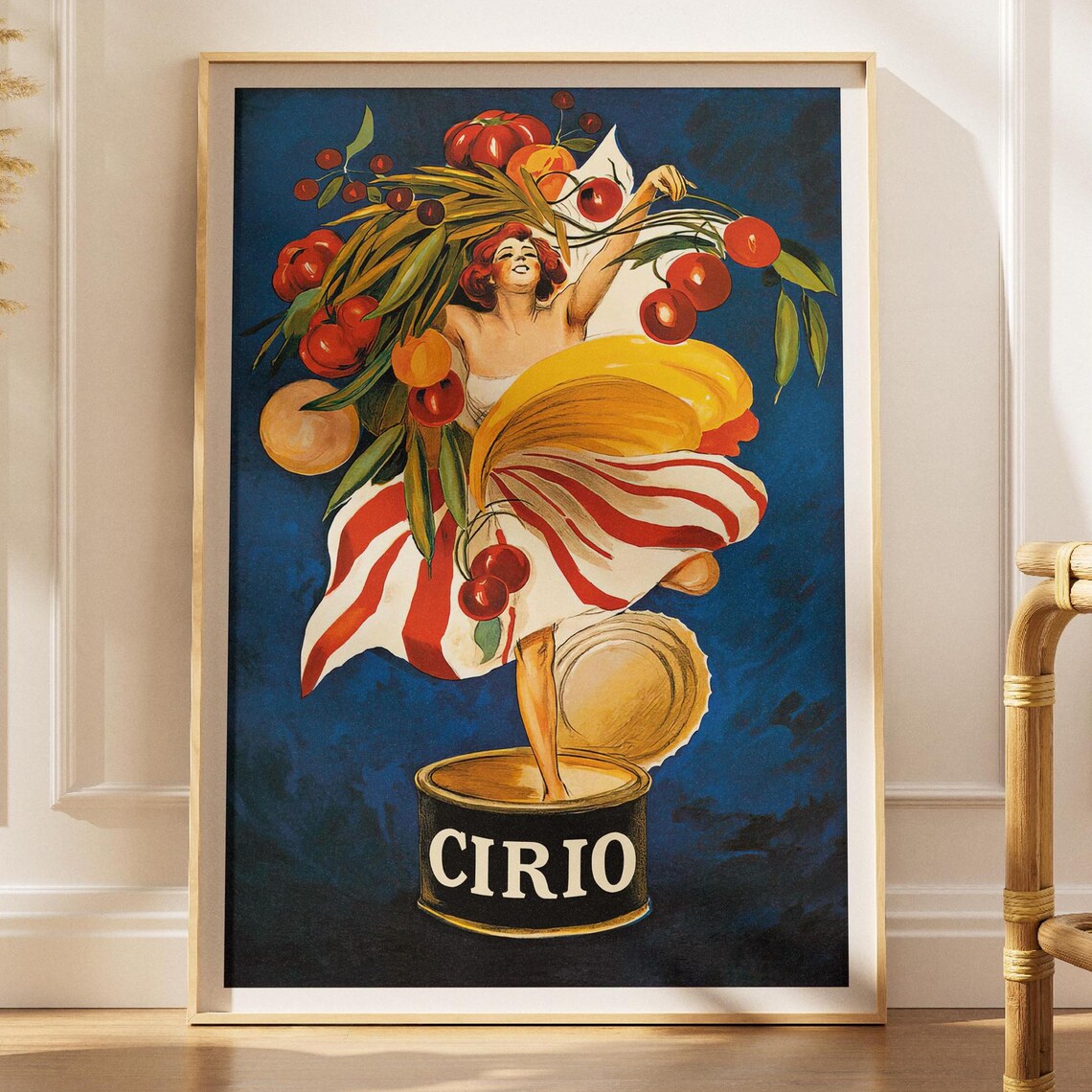 Vintage Cirio Tomatoes Italian Poster, Kitchen Art Print