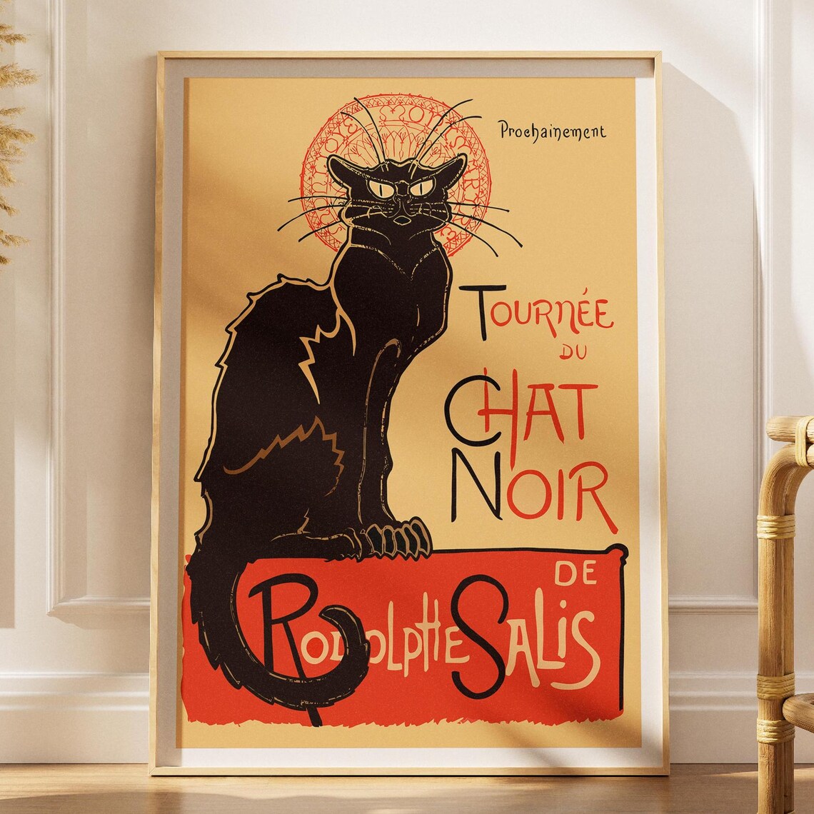 Tournée du Chat Noir Vintage French Cabaret Poster Steinlen Black Cat Ad