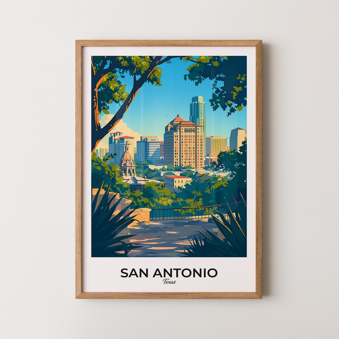 San Antonio Poster San Antonio Travel Poster San Antonio Art Print San Antonio Wall Art Texas Poster Gift For Travelers