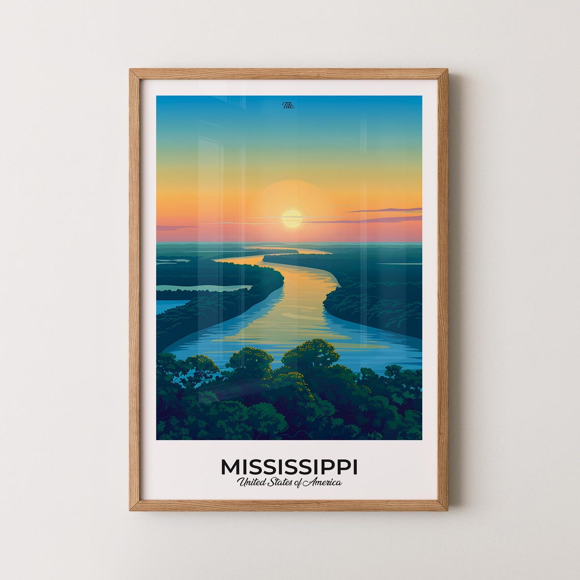 Mississippi Poster Mississippi Travel Poster Mississippi Art Print Mississippi Wall Art Usa Poster Gift For Travelers