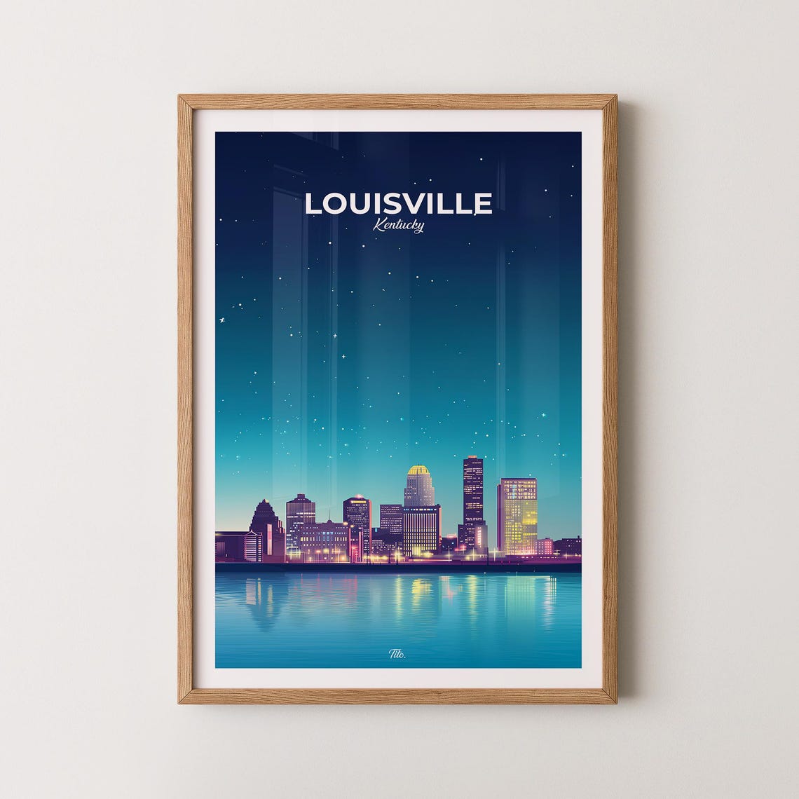 Louisville Poster Louisville Travel Poster Louisville Art Print Louisville Wall Art Kentucky Poster Gift For Travelers
