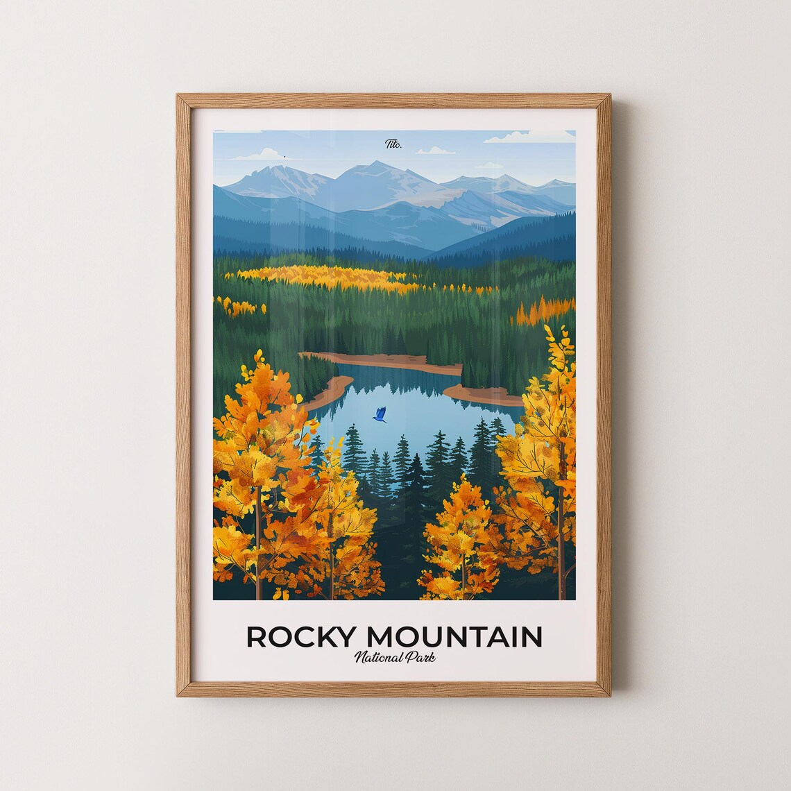 Rocky Mountain National Park Fall Colors Mirror Lake Mountains Travel Poster