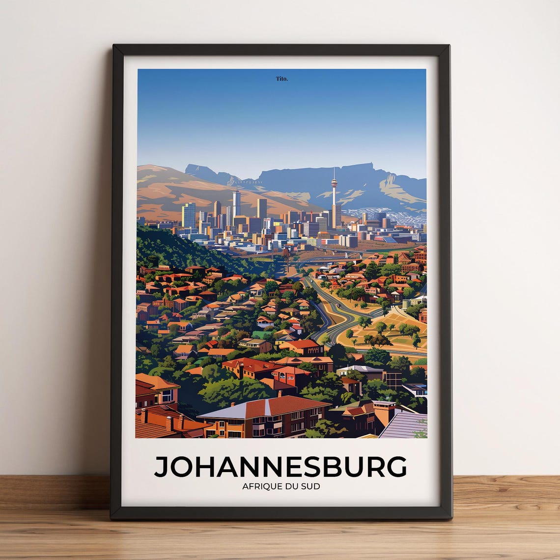 Johannesburg Poster Johannesburg Travel Poster Johannesburg Art Print Johannesburg Poster Customizable Gift