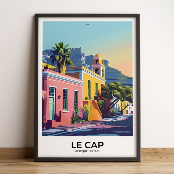 Cape Town Poster Cape Town Travel Poster Cape Town Art Print Cape Town Vintage Poster Cape Town In South Africa Customizable Gift