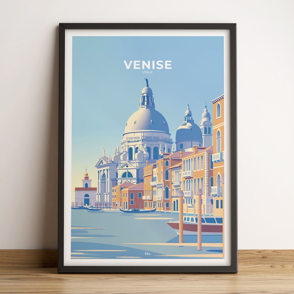 Venice Italy Santa Maria della Salute Grand Canal Art Poster