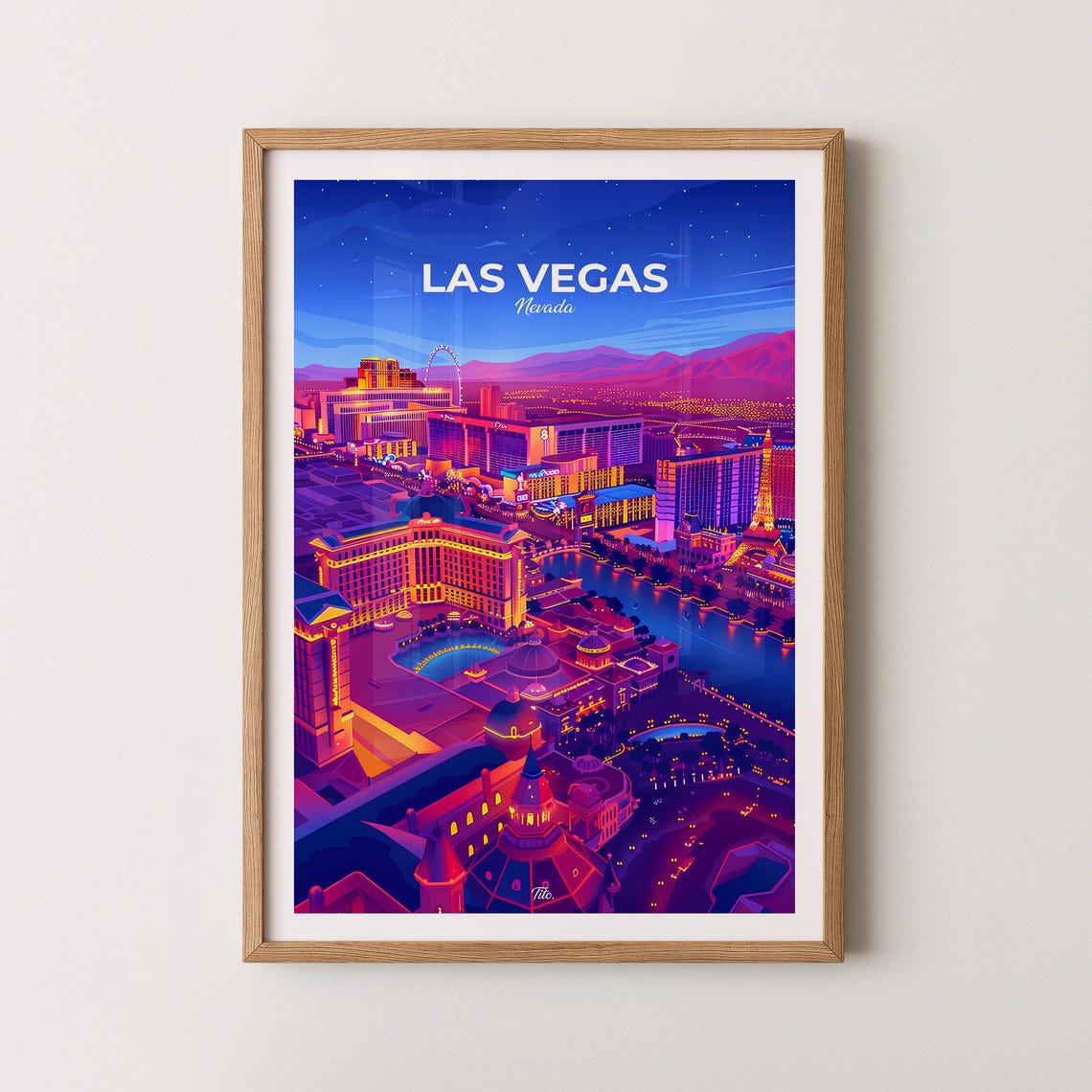 Las Vegas Poster Las Vegas Travel Poster Las Vegas Art Print Las Vegas Wall Art Nevada Poster Gift For Travelers
