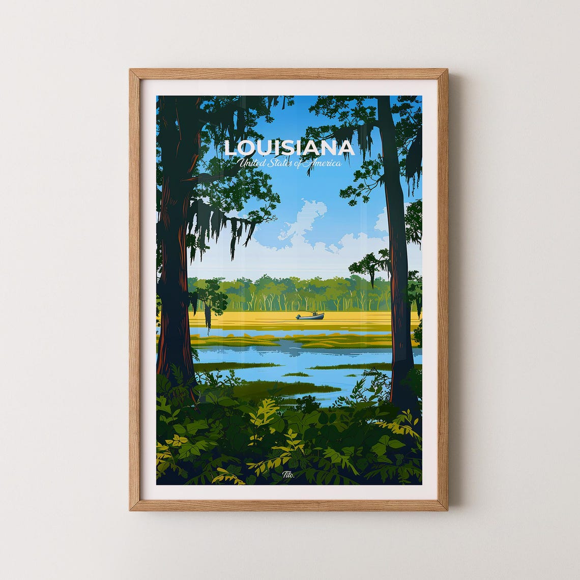 Louisiana Poster Louisiana Travel Poster Louisiana Art Print Louisiana Wall Art Usa Poster Gift For Travelers