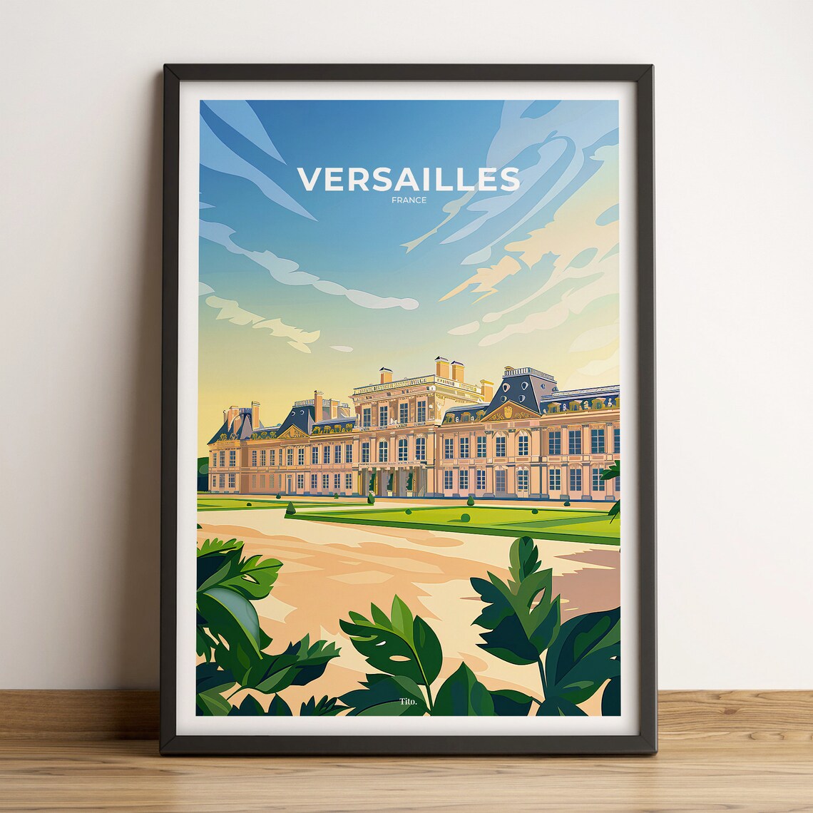 Versailles France Royal Palace Gardens Classic Art Travel Poster