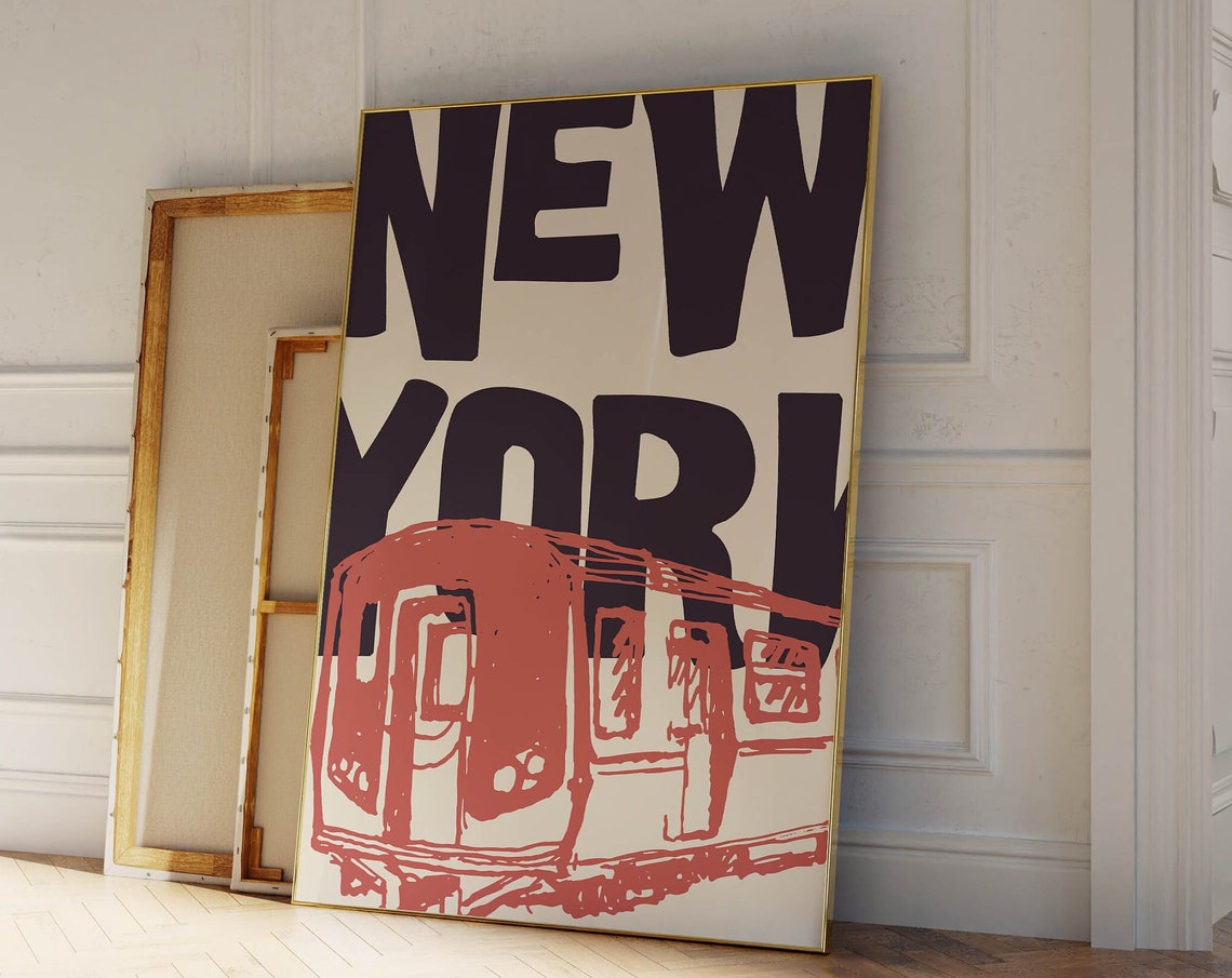 New York Vintage Minimalist City Travel Poster