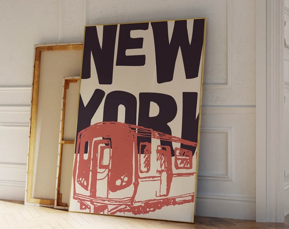 New York Vintage Minimalist City Travel Poster