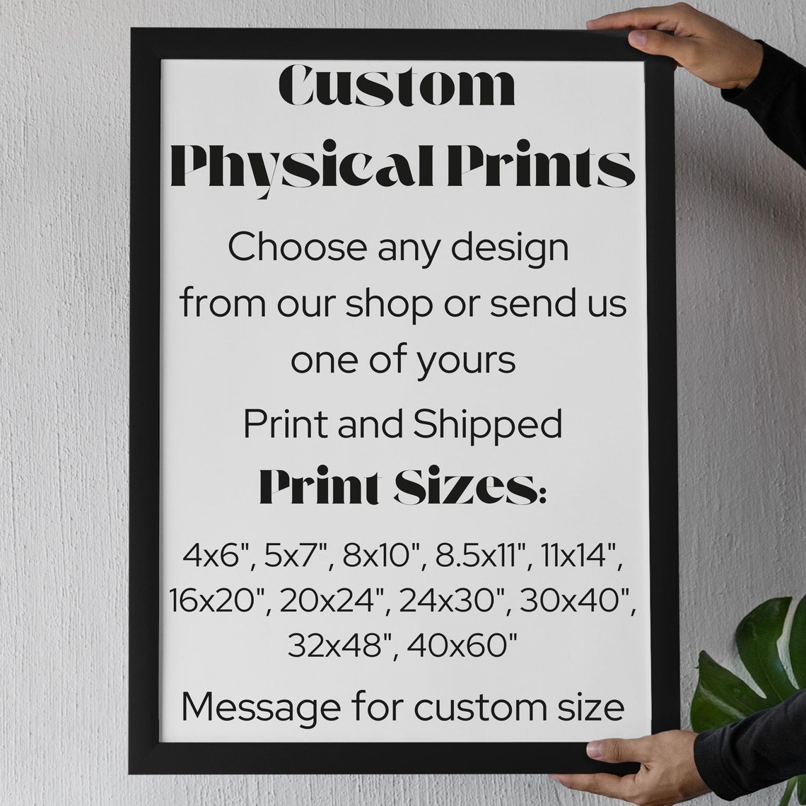 Custom Physical Art Order Service Any Size Any Design Poster
