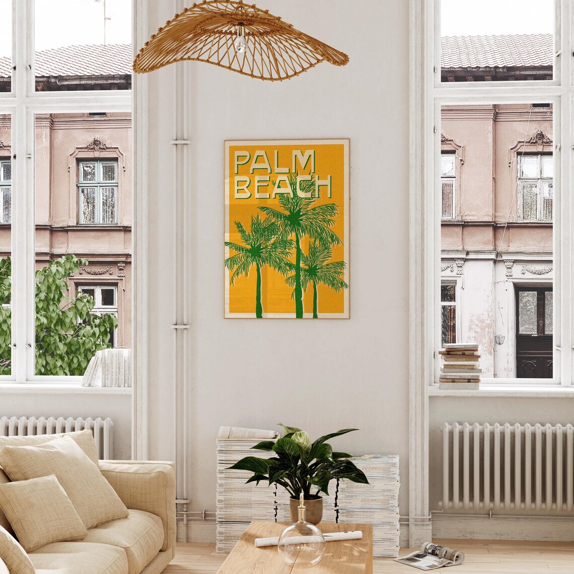 Summer Beach Poster, Retro Tropical Wall Art - Image 4