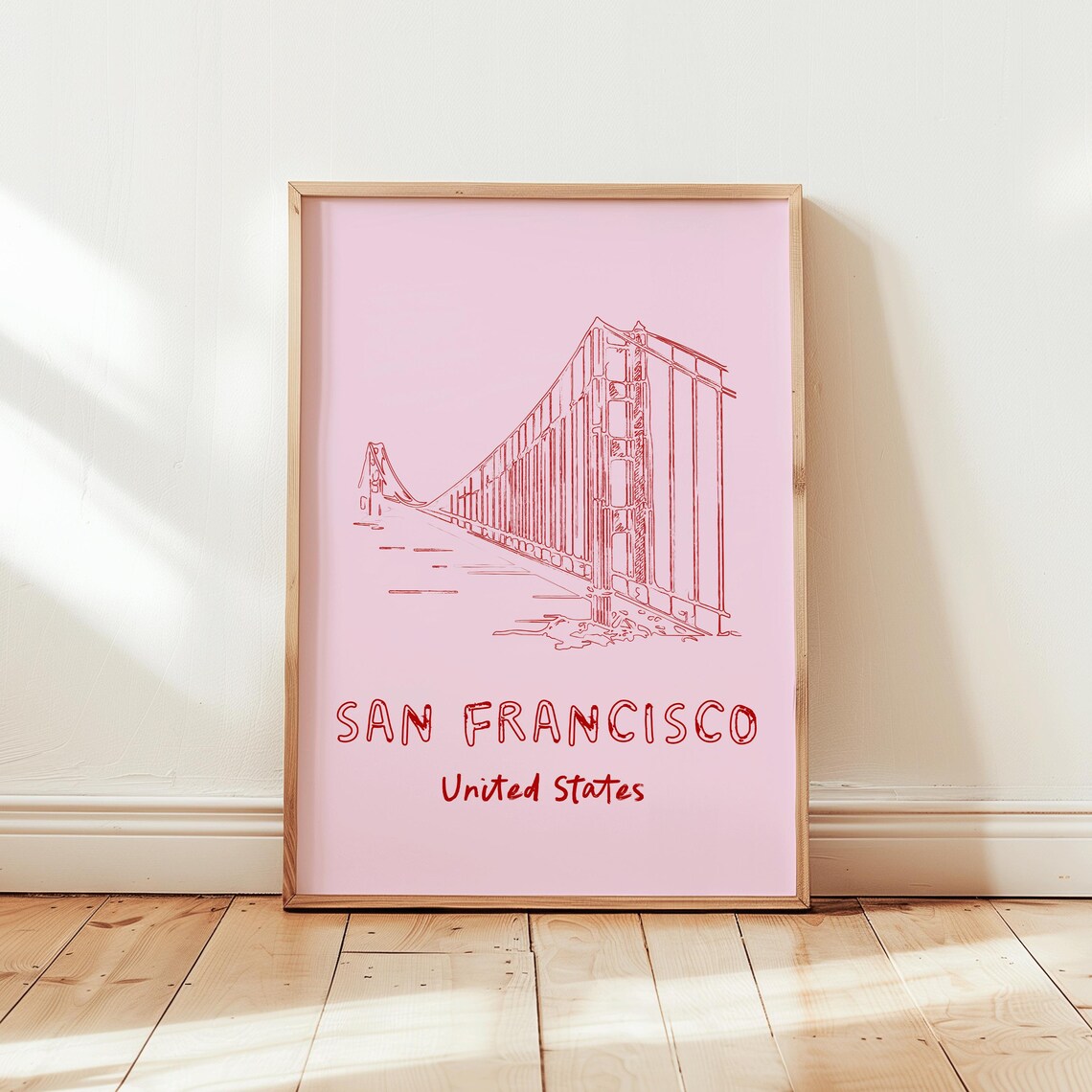 San Francisco Line Drawing Travel Poster - Image 5