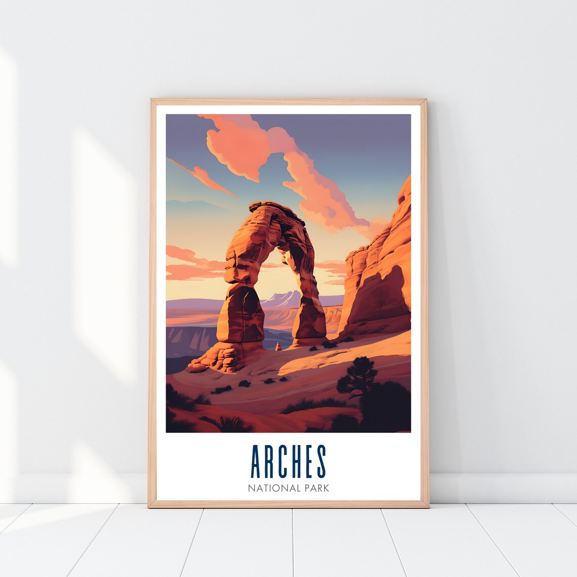 Arches National Park Delicate Arch Desert Sunset Travel Poster - Image 2