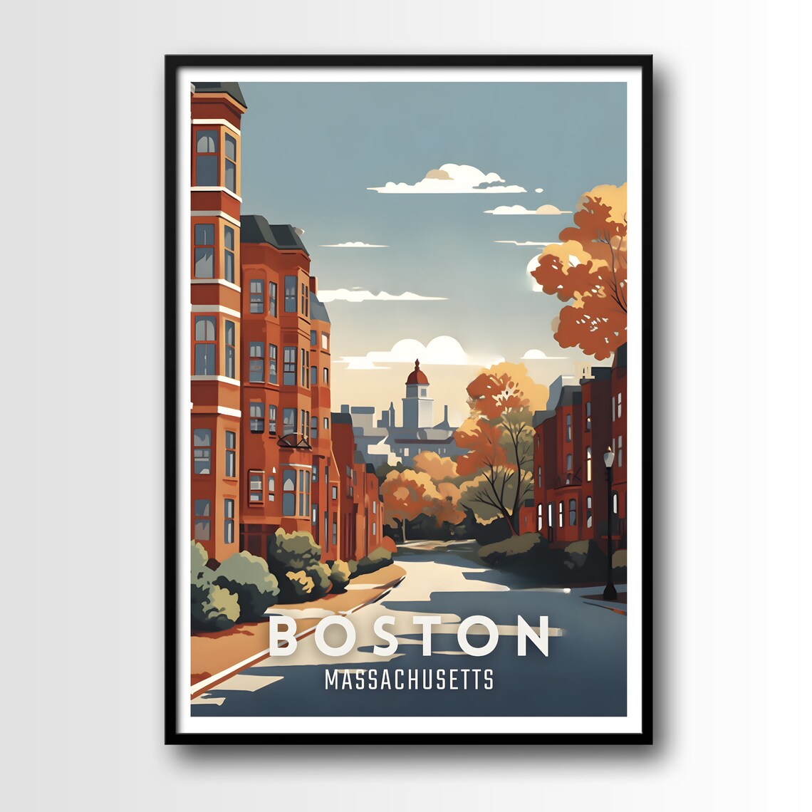 Boston Travel Poster, Boston Wall Art Print