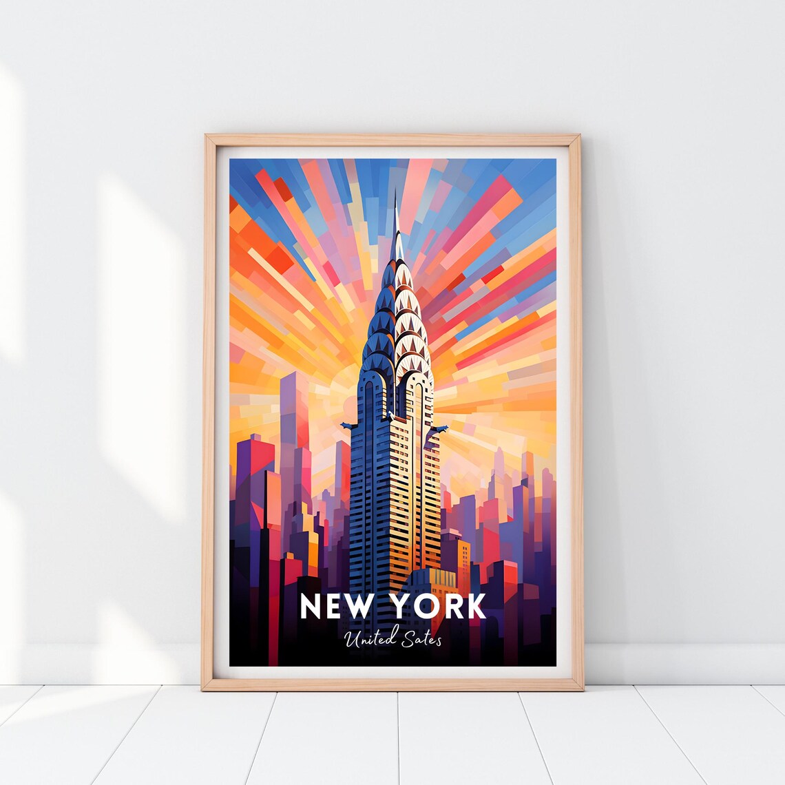 New York Travel Poster, Chrysler Building Wall Art - Image 2