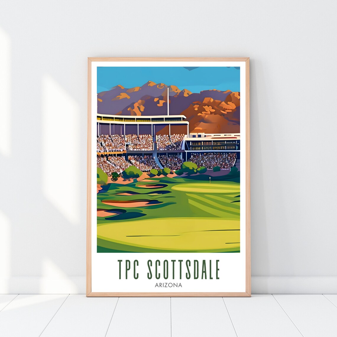 Tpc Scottsdale Poster Tpc Scottsdale Golf Course Tpc Scottsdale Print Golf Course Print Tpc Scottsdale Wall Art Gift - Image 2