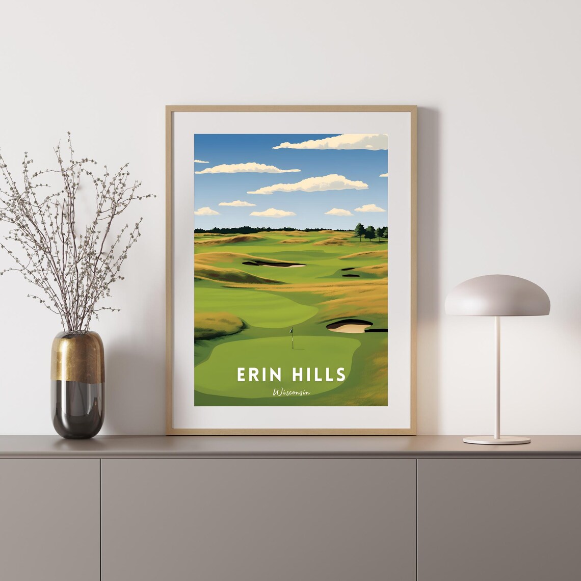 Erin Hills Golf Course Art Print, Study Decor - Image 2