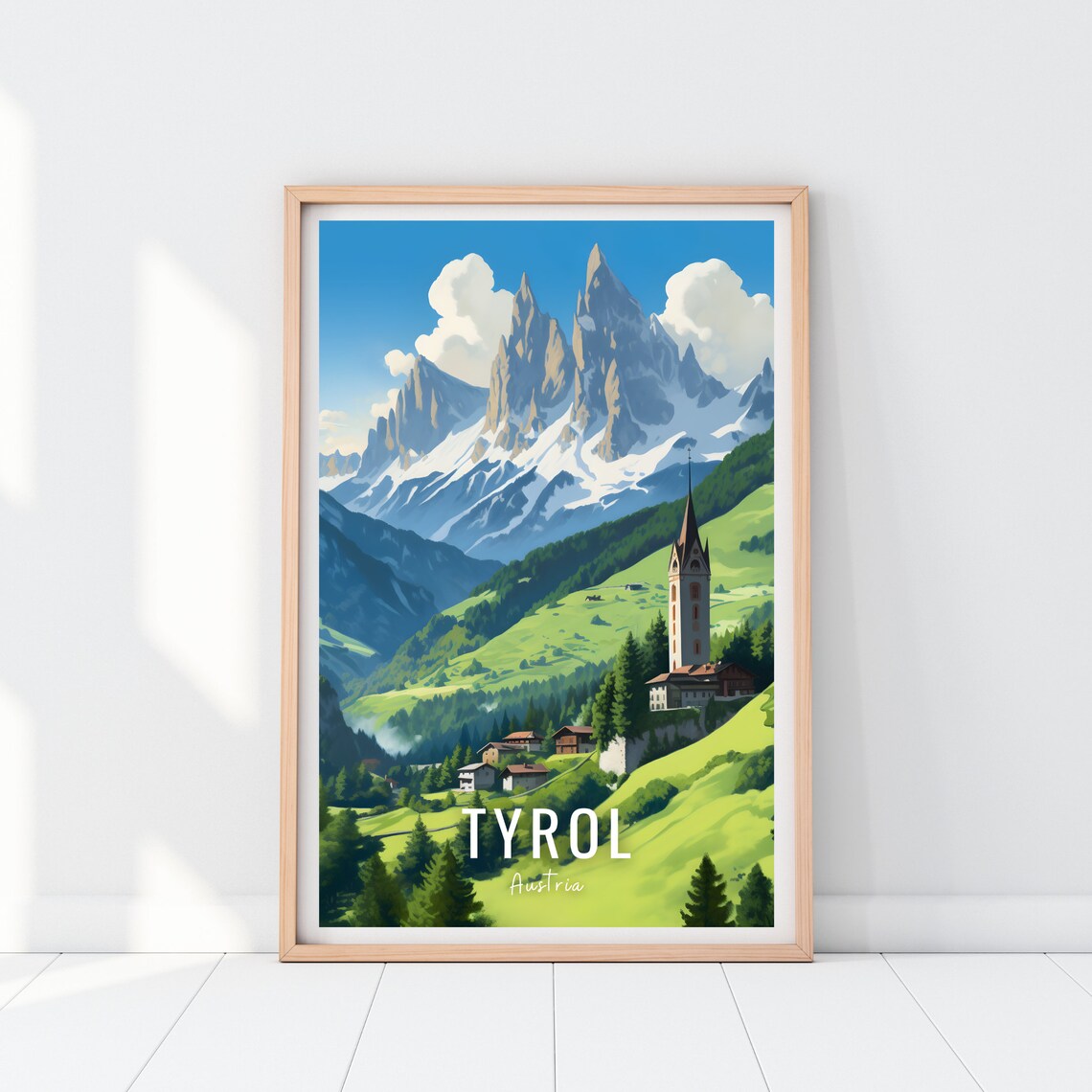 Tyrol Travel Poster, Austria Mountain Landscape - Image 2